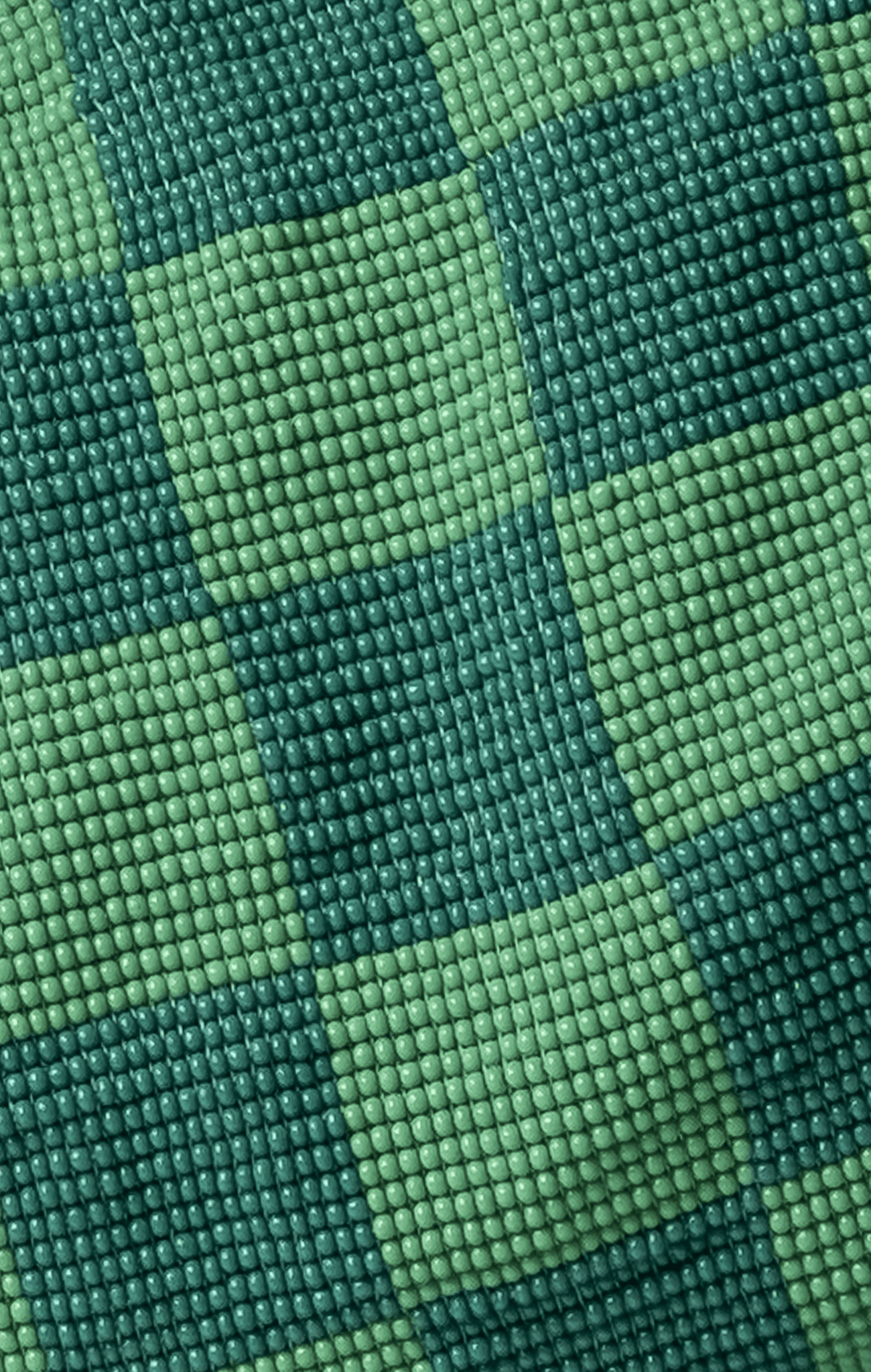 Chaquira Chain Baguette -  Checkered Green