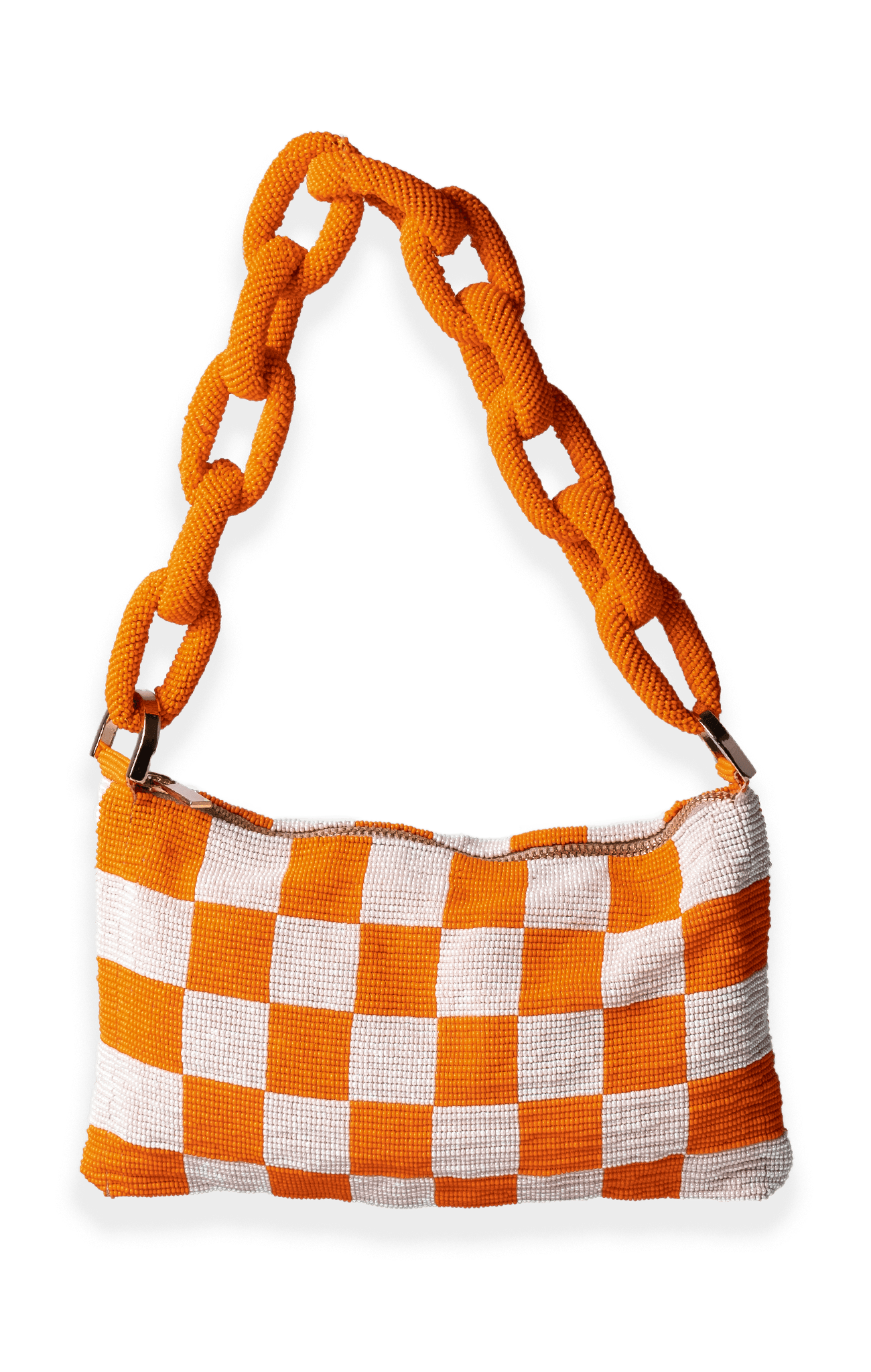 Chain Croc Baguette Bag Orange