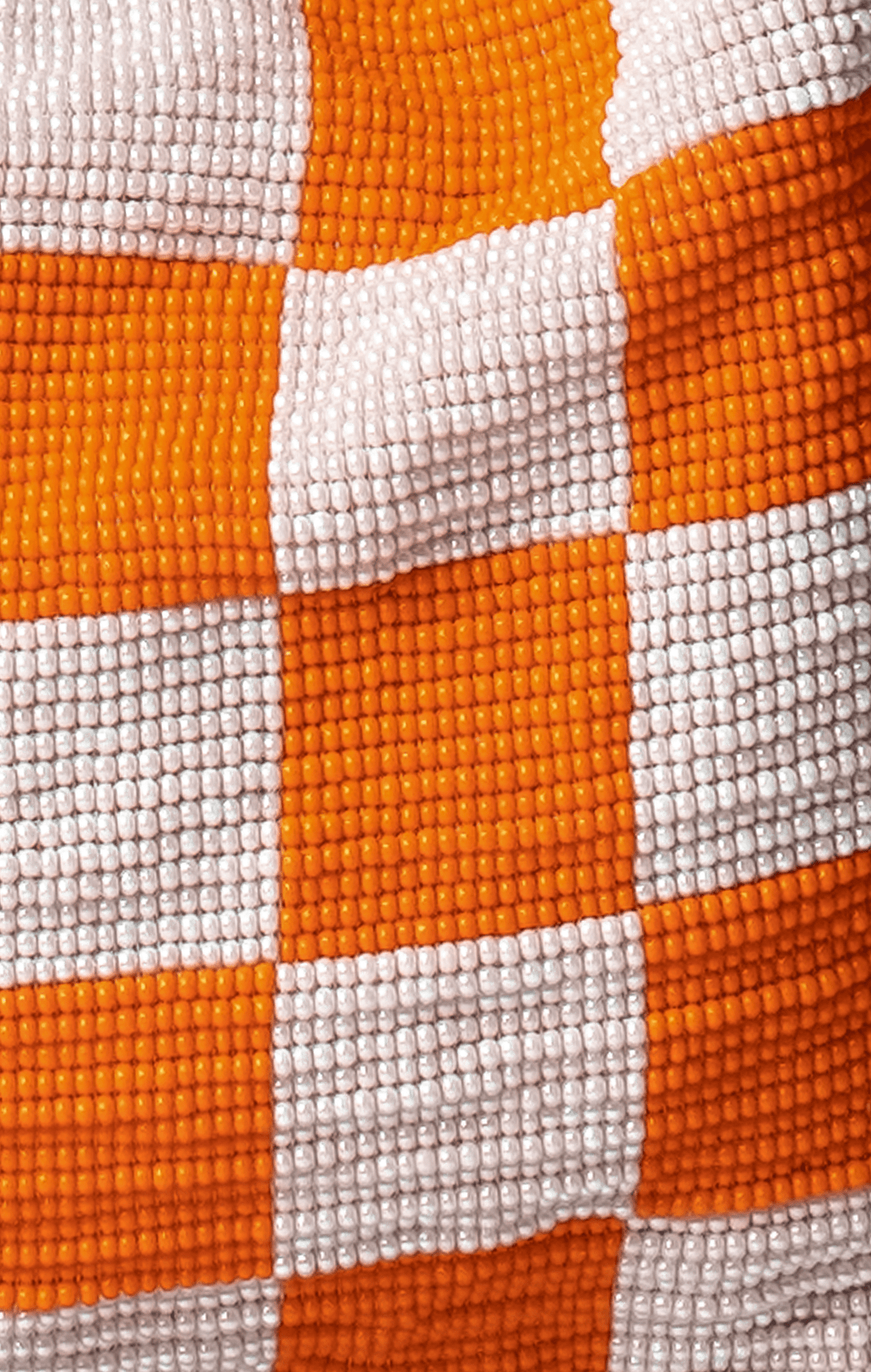 Chaquira Chain Baguette - Checkered Orange Orange