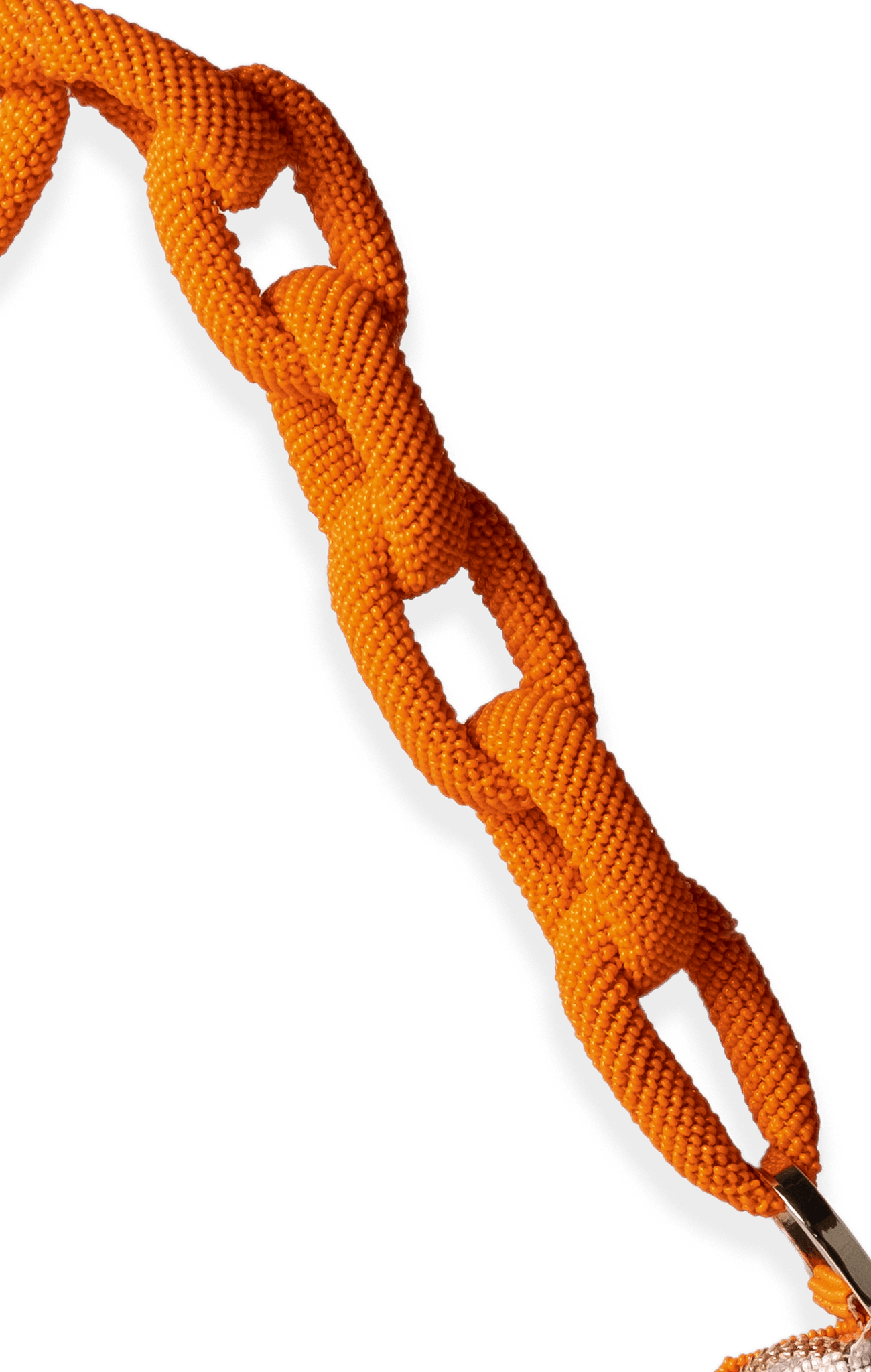 Chaquira Chain Baguette - Checkered Orange Orange