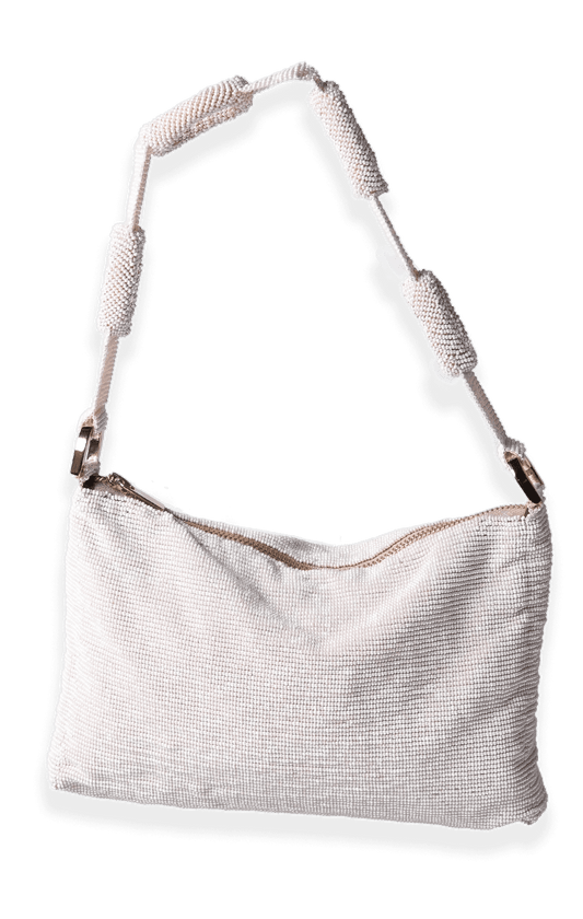 Beaded Loop Link Baguette - Creme Creme