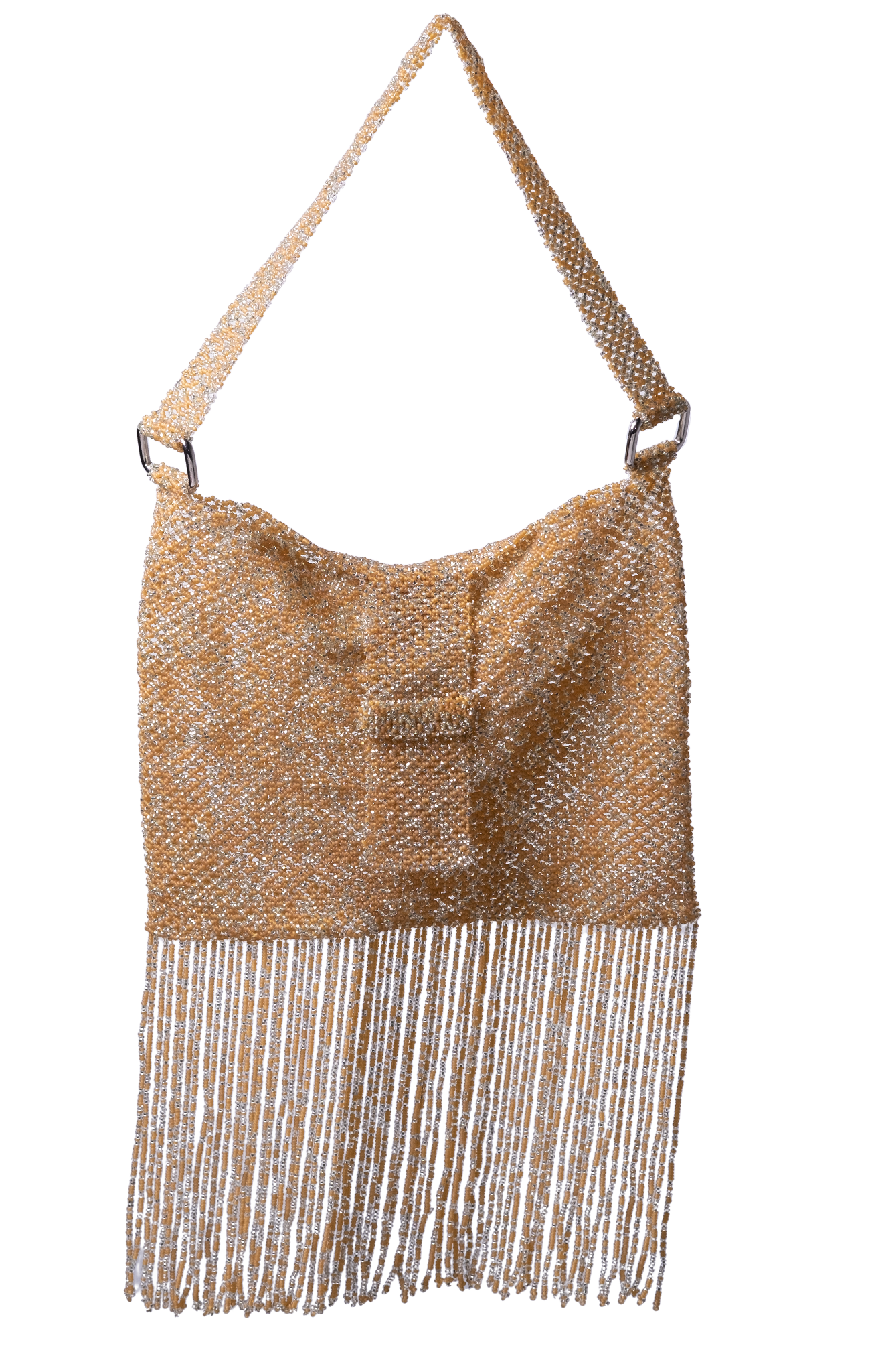Flap Fringe handbag Sand