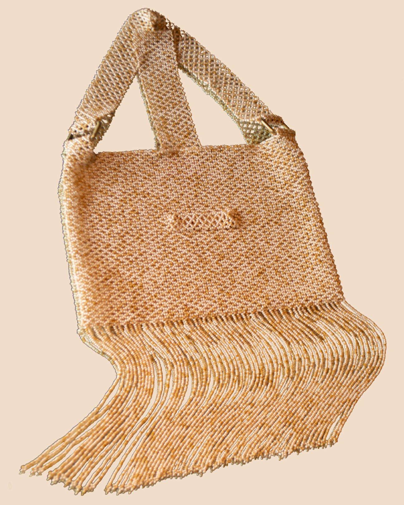 Flap Fringe handbag Sand