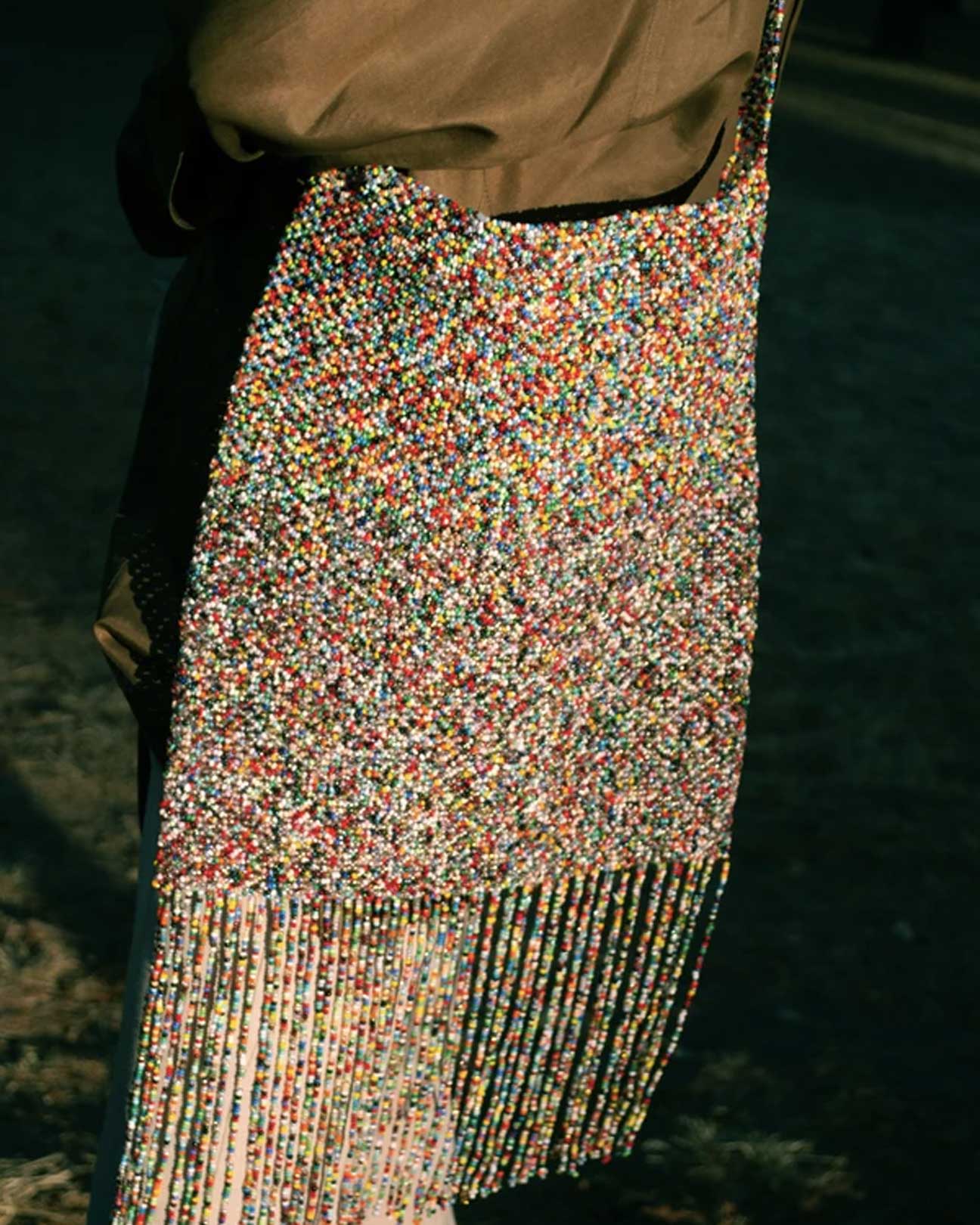 Large Fringe Bag Multicolor
