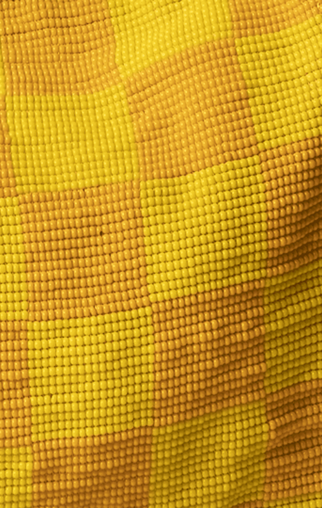 Chaquira Chain Baguette - Checkered Yellow