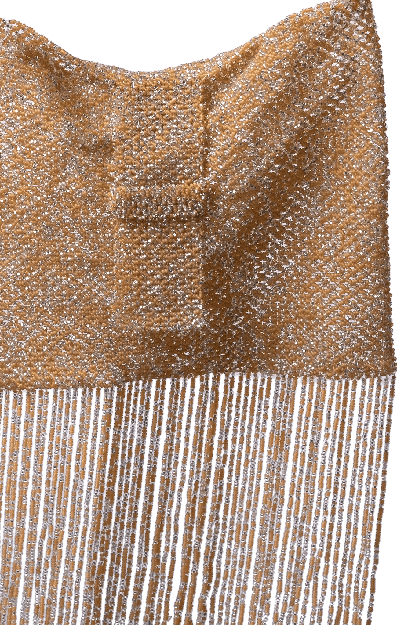 Folded Fringe Shoulder Bag - Honey Mint
